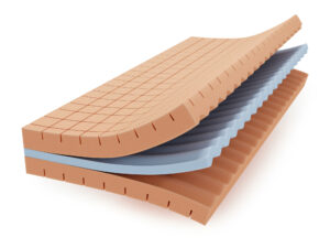 Miniaturka 5 - Rozchylone od rogu warstwy pianki smart foam i falistej w materacu Levira