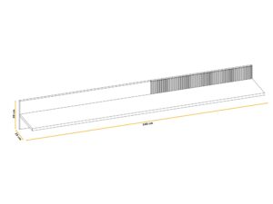 Miniaturka 2 - Półka wisząca prosta Cativaro 160 cm dąb Viking kaszmir – zdjęcie 3