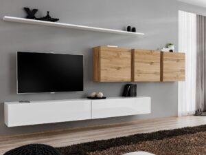 Miniaturka 7 - Meblościanka Kelmoro 340 cm z 3 szafkami i 2 szafkami RTV