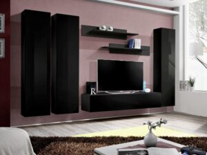 Miniaturka 4 - Meblościanka RTV z 3 witrynami Flavero 310 cm