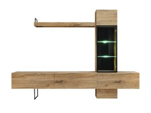 Miniaturka 6 - Szafka z drewna z LED i przeszkleniem