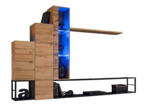 Miniaturka 1 - System meblowy drewniany z LED niebieskim