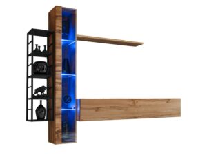 Miniaturka 1 - Półka drewniana z LED niebieskim