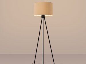 Miniaturka 1 - Minimalistyczna lampa podłogowa Elaria 135 cm w aranżacji wnętrza