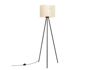 Miniaturka 21 - Minimalistyczna lampa podłogowa Elaria 135 cm beżowy marmur na białym tle