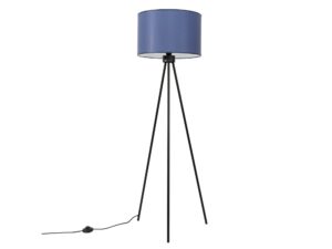 Miniaturka 14 - Minimalistyczna lampa podłogowa Elaria 135 cm granatowy na białym tle