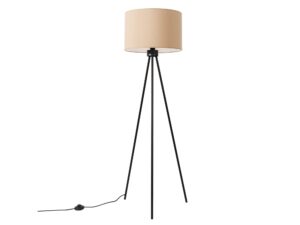 Miniaturka 29 - Minimalistyczna lampa podłogowa Elaria 135 cm taupe na białym tle