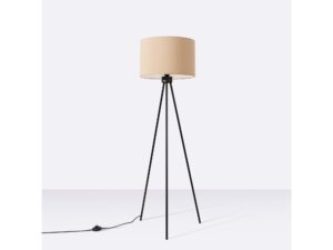 Miniaturka 30 - Minimalistyczna lampa podłogowa Elaria 135 cm taupe we wnętrzu