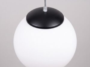 Miniaturka 59 - Minimalistyczna lampa wisząca 20 cm czarny – detal osłonki klosza od góry