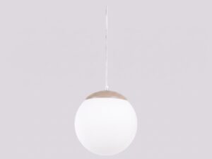 Miniaturka 40 - Minimalistyczna lampa wisząca 20 cm taupe – detal szklanego klosza