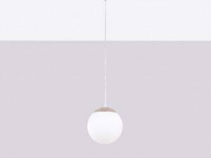 Miniaturka 37 - Minimalistyczna lampa wisząca 20 cm taupe na jasnym tle