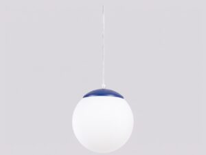 Miniaturka 31 - Minimalistyczna lampa wisząca 20 cm ultramaryna – detal szklanego klosza