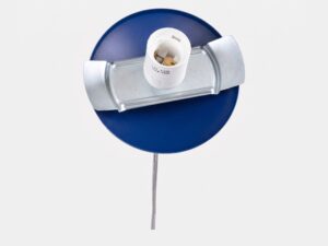 Miniaturka 34 - Minimalistyczna lampa wisząca 20 cm ultramaryna – detal podsufitki z oprawką