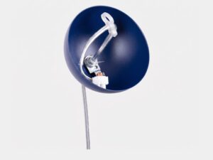 Miniaturka 35 - Minimalistyczna lampa wisząca 20 cm ultramaryna – detal osłonki od środka