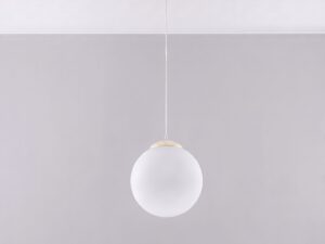 Miniaturka 37 - Minimalistyczna lampa wisząca 30 cm dla nowoczesnych wnętrz beżowy we wnętrzu