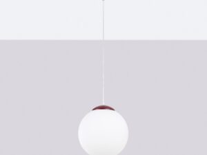 Miniaturka 32 - Minimalistyczna lampa wisząca 30 cm dla nowoczesnych wnętrz burgund we wnętrzu