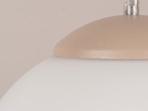 Miniaturka 29 - Minimalistyczna lampa wisząca 30 cm dla nowoczesnych wnętrz taupe – detal mocowania klosza