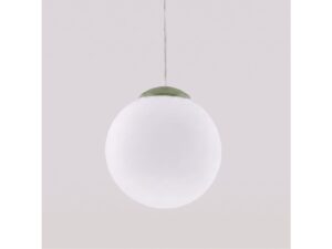 Miniaturka 18 - Minimalistyczna lampa wisząca 30 cm dla nowoczesnych wnętrz zielony oliwkowy – mleczny szklany klosz