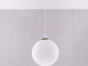 Miniaturka 16 - Minimalistyczna lampa wisząca 30 cm dla nowoczesnych wnętrz zielony oliwkowy we wnętrzu
