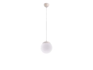 Miniaturka 24 - Beżowa lampa wisząca UGO 20 z kulistym kloszem