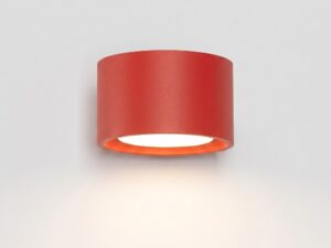 Miniaturka 21 - Minimalistyczny kinkiet Modessa 12 cm czerwony z przodu, ze światłem