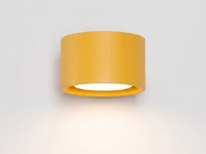 Miniaturka 28 - Minimalistyczny kinkiet Modessa 12 cm żółty z przodu, ze światłem