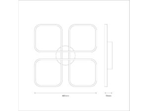 Miniaturka 5 - Lampa sufitowa Mirelira rysunek wymiarowy