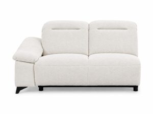 Miniaturka 5 - Moduł dwuosobowy z wysuwem i bokiem Nelvaro 148 cm, widok z przodu, na białym tle