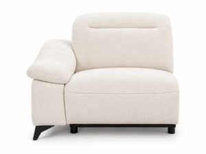 Miniaturka 5 - Moduł jednoosobowy z bokiem i relaksem Nelvaro 102 cm, widok z przodu, na białym tle