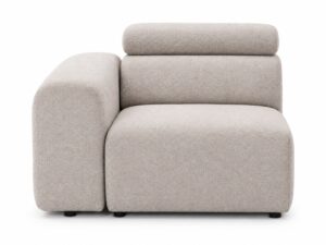 Miniaturka 4 - Moduł jednoosobowy z bokiem Vermaro 107 cm, widok z przodu, na białym tle