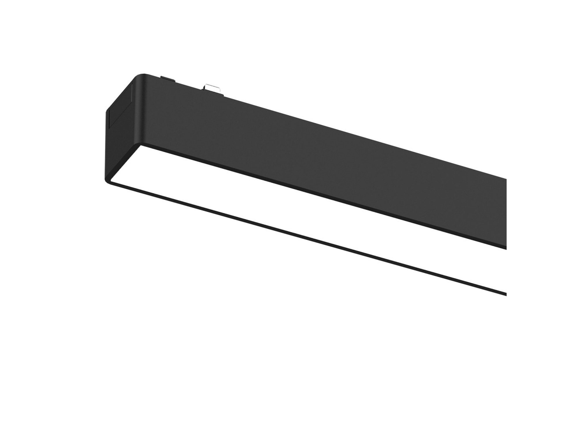 Czarny moduł liniowy LED SLIM w zbliżeniu