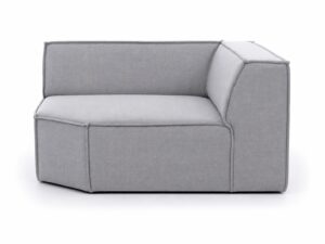 Miniaturka 4 - Moduł narożny XL ze ściętym narożnikiem Mervino 132 cm, widok z przodu, na białym tle