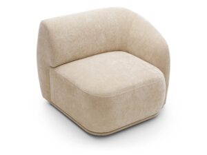 Miniaturka 3 - Moduł Nobello 95 cm prawostronny – ukośny widok tapicerowanej bryły