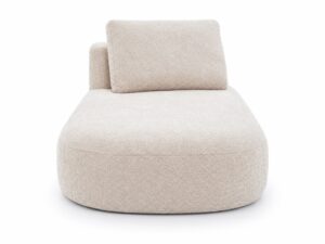 Miniaturka 4 - Moduł otomana bez boku Gavirno 106 cm, widok z przodu, na białym tle