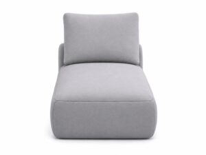 Miniaturka 4 - Moduł otomana wolnostojąca z luźną poduszką Lenvario 85 cm, widok z przodu, na białym tle