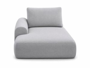 Miniaturka 3 - Moduł otomana XL z bokiem Lenvario 138 cm, widok z przodu, na białym tle