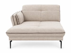 Miniaturka 5 - Moduł otomana XL z bokiem na nóżkach Terlavio 125 cm, widok z przodu, na białym tle