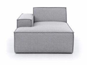 Miniaturka 5 - Moduł otomana z pojemnikiem i bokiem Mervino 105 cm, widok z przodu, na białym tle