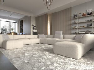 Miniaturka 2 - Moduł dwuosobowy sofy Rovelia 120 cm beżowy – zdjęcie 2
