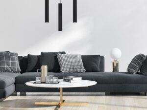 Miniaturka 2 - Aranżacja lampy wiszącej Nalomo listwa czarna aranzacja