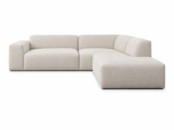 Kremowy narożnik Astrevia 252 cm na białym tle