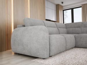 Miniaturka 4 - Narożnik z funkcją spania Calverio 262 cm jasnoszary – zdjęcie 5