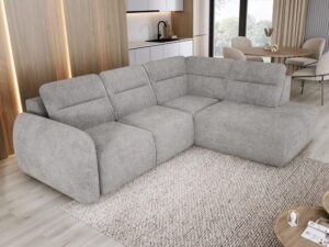 Miniaturka 3 - Narożnik z funkcją spania Calverio 262 cm jasnoszary – zdjęcie 4