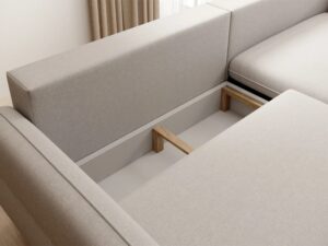 Miniaturka 4 - Narożnik Liverno 269 cm – pojemnik na pościel w szezlongu