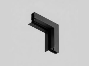 Miniaturka 1 - Czarny narożnik L natynkowy do systemu magnetycznego 10 mm, widok profilu