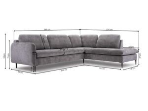 Miniaturka 4 - Narożnik Marzelo – wymiary 285 × 224 × 93 cm