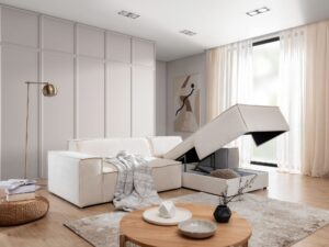 Miniaturka 4 - Narożnik z funkcją spania Mervino 261 cm – zdjęcie 2