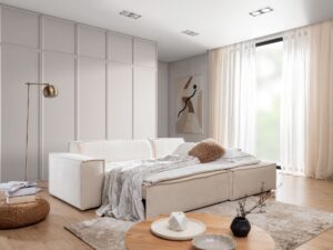 Miniaturka 5 - Narożnik z funkcją spania Mervino 261 cm – zdjęcie 3