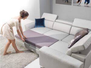 Miniaturka 4 - Narożnik z funkcją spania i pojemnikiem Nobravio 280 × 207 cm – zdjęcie 5
