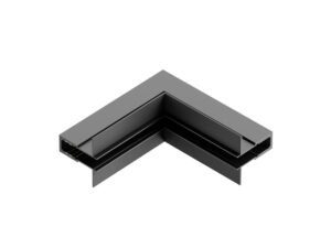 Miniaturka 1 - Aluminiowy narożnik góra–dół do szyny magnetycznej, widok wnętrza profilu pod kątem